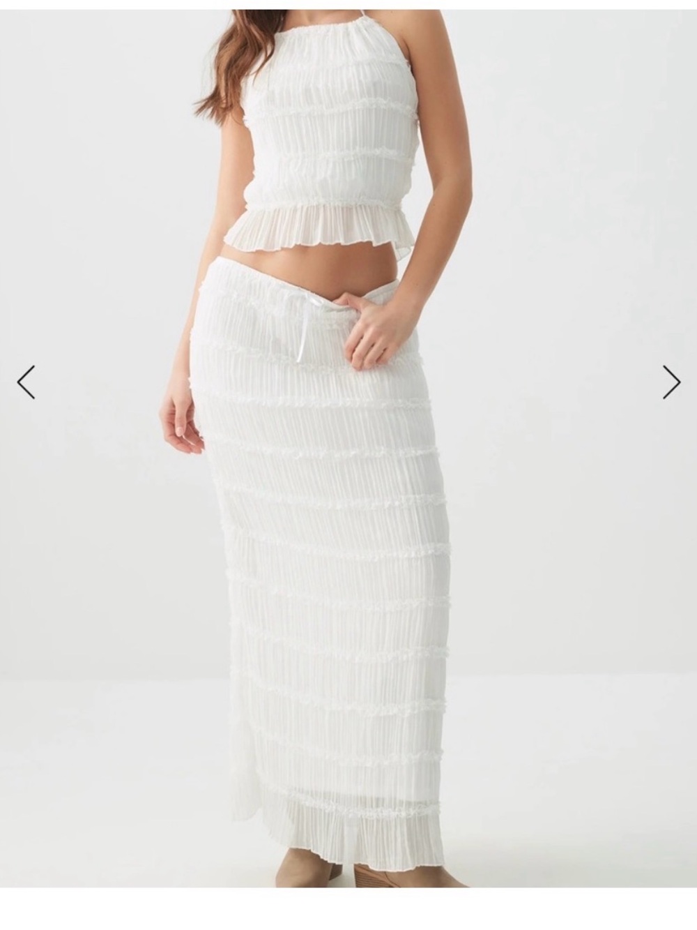 ARDENE SET- Chiffon halter top and Maxi Skirt set